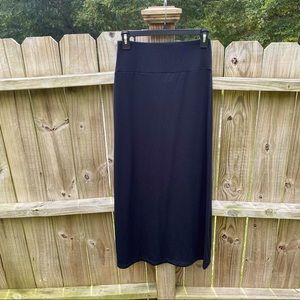 Plain black maxi skirt